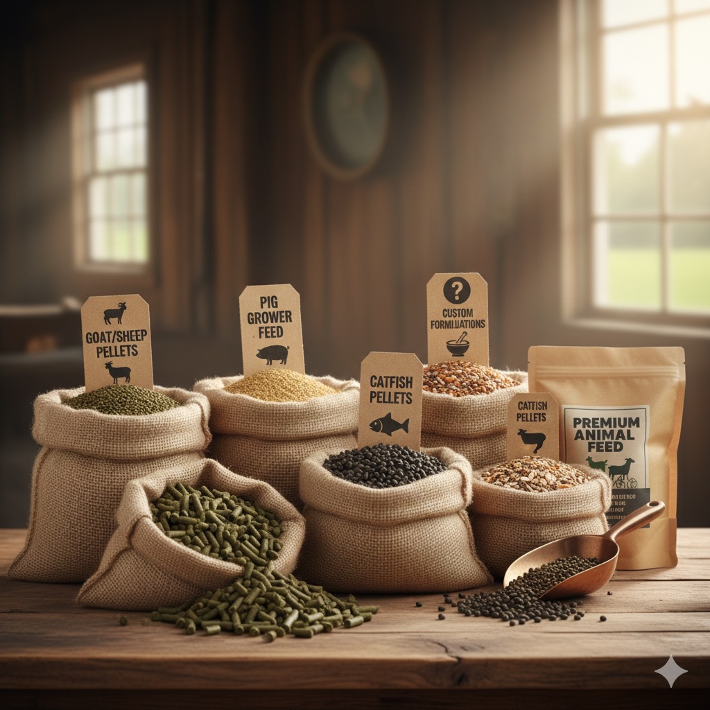 Animal Feed Products - Pellets and Formulations